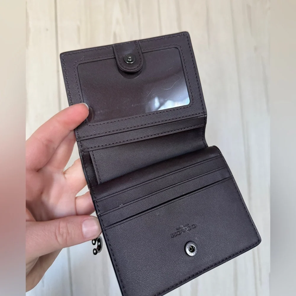 Coach Outlet Dark Green Leather Wallet - Picture 6 of 9